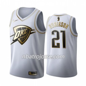 Män Oklahoma City Thunder Tröja Andre Roberson 21 2019-20 Nike Vit Golden Edition Swingman
